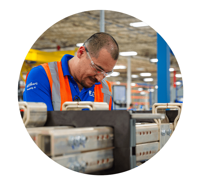 Guy working at Aeton Factory