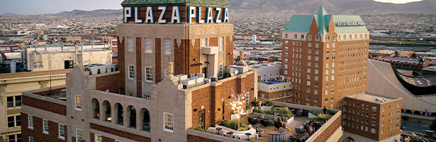 Plaza Hotel Rooftop Restaurant Areial View