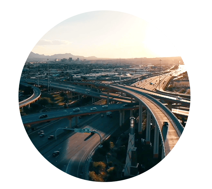 Aerial View of El Paso's Spaghetti Bowl