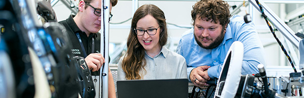 New Workers learning new skills in front of computer